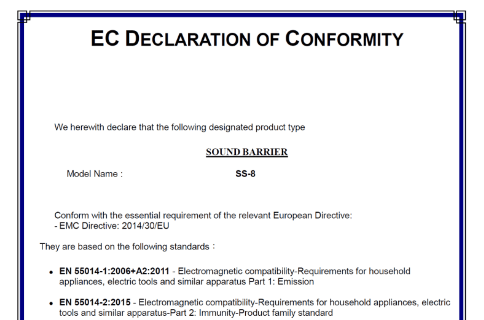 sounder CE declaration