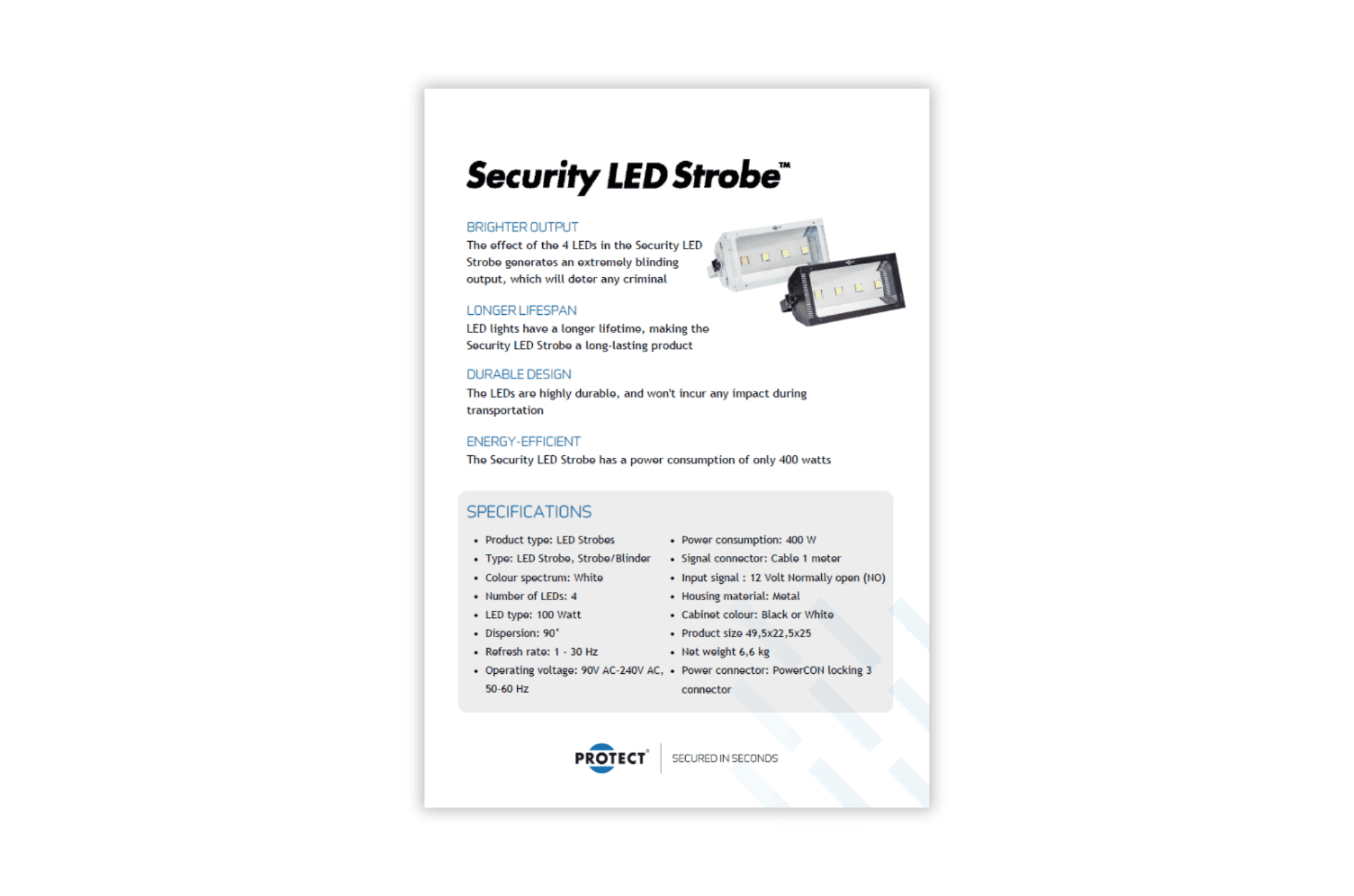 security LED strobe arguecard